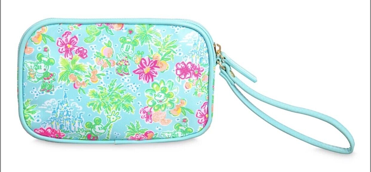 Lilly Pulitzer Disney Parks Mickey Minnie Mouse Castle Gillie Wristlet