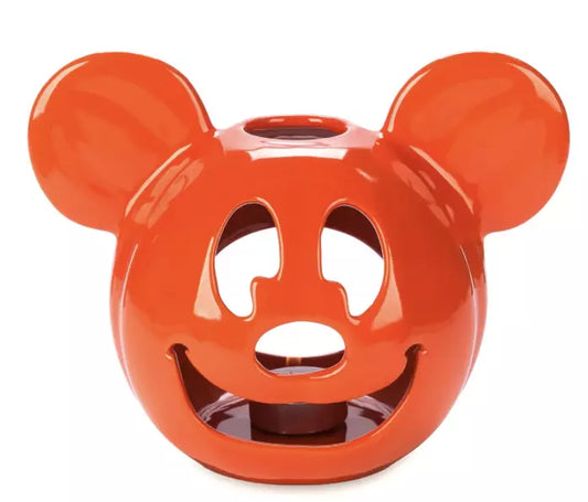 Disney Parks Mickey Mouse Halloween Jack-o'-Lantern Votive Candle Holder