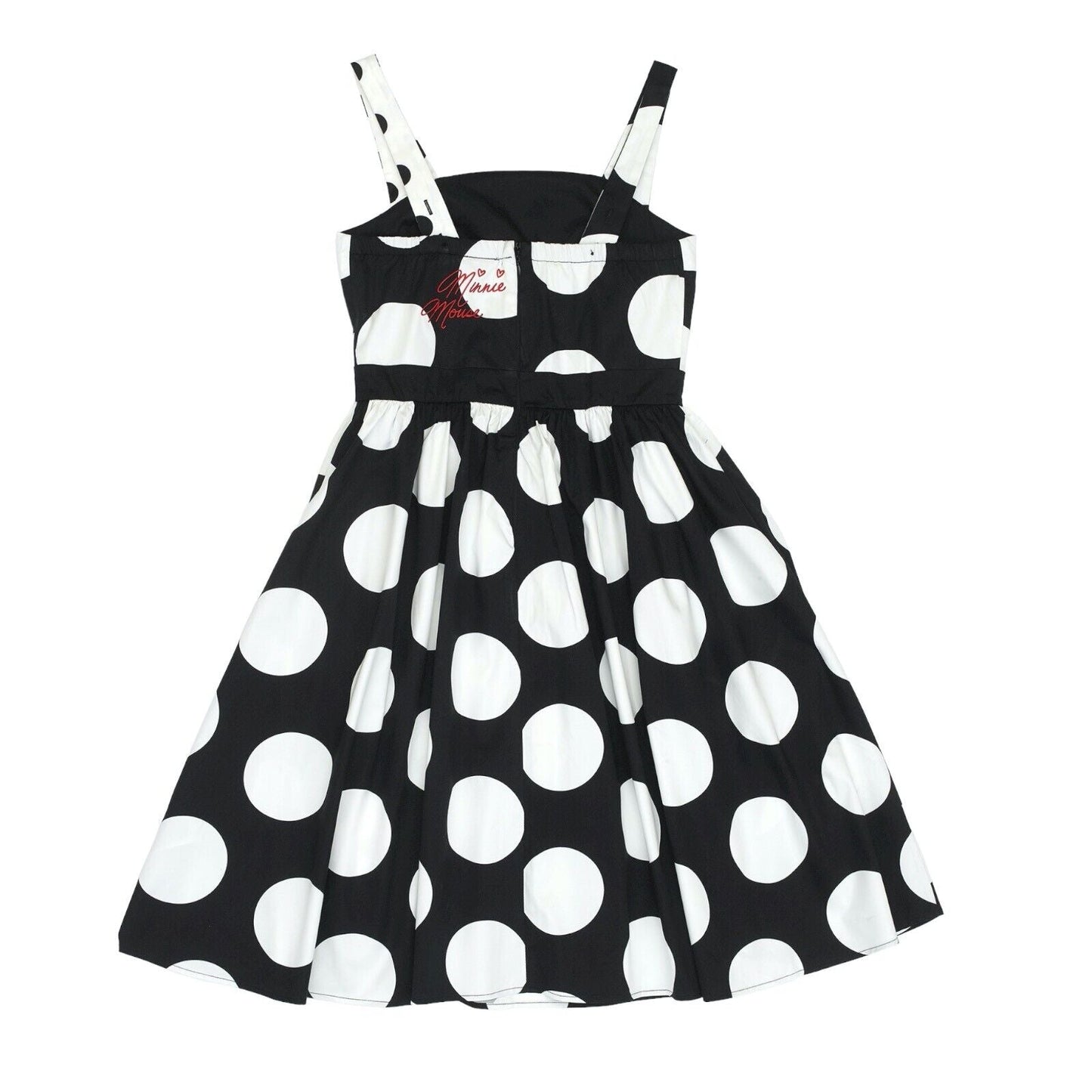 Disney Parks Dress Shop Minnie Mouse Black & White Polka Dot Dress S
