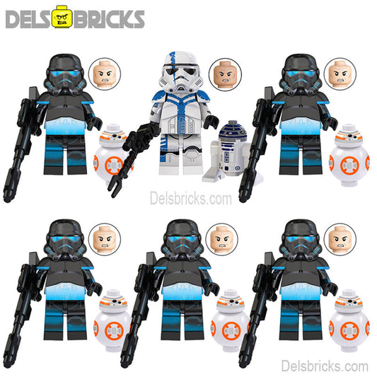 Shadow Stormtrooper set of 6 Lego Star Wars Minifigures Custom Toys
