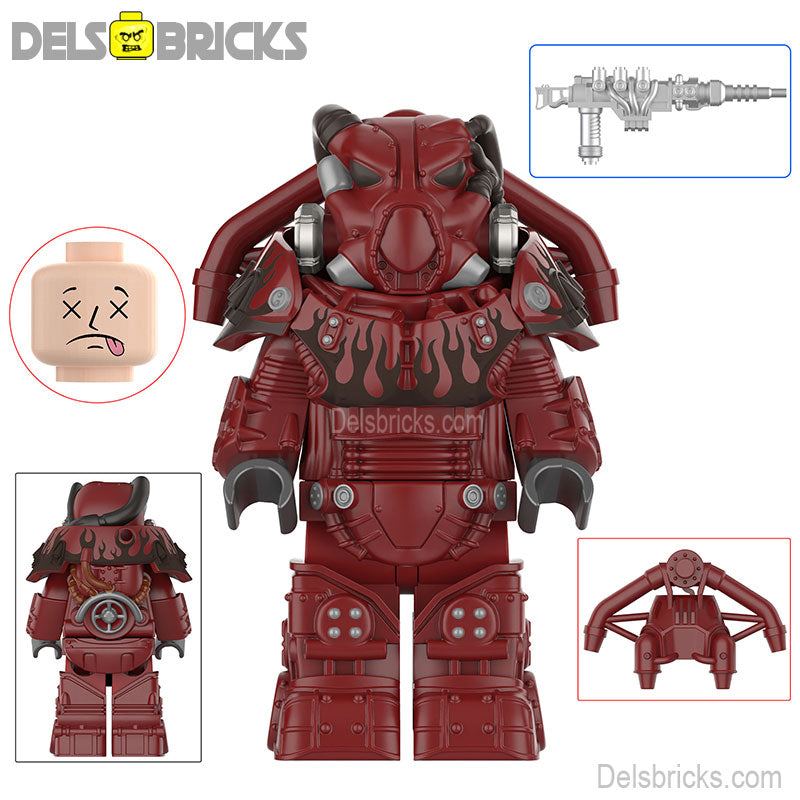 Fallout X-01 Power Armor Lego Minifigures Custom video Game Toys Set 3-4