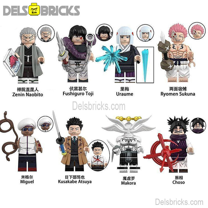 Jujutsu kaisen set of 8 Lego Anime Minifigures Custom Toys 4