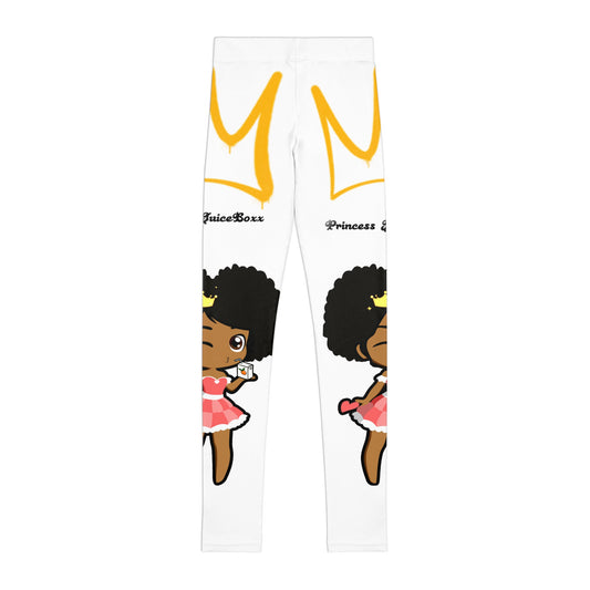Youth Leggings with Princess JuiceBoxxTV Cute Kid's Activewear, Everyday Leggings, Birthday Gift for Girls, Princess-Themed Apparel