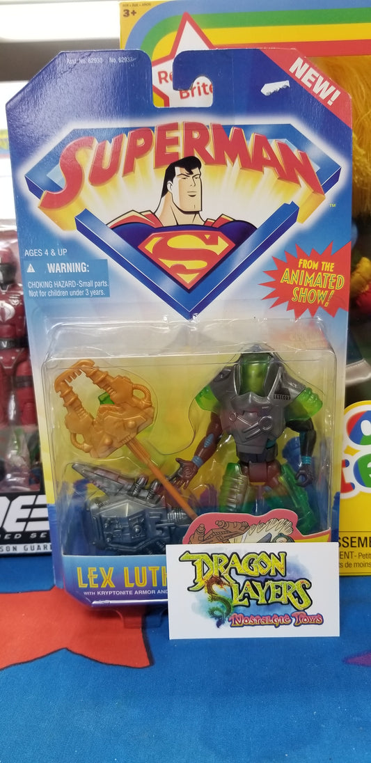 Kenner DC Comics Superman The Animated Series Lex Luthor with Kryptonite Armor and Launcher