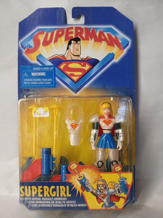 Kenner DC Comics Superman The Animated Series Supergirl with Aerial Assault Armour!