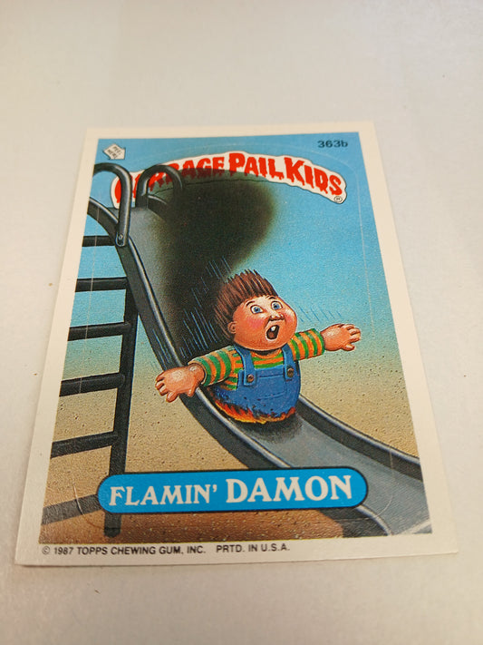 Garbage Pail Kids Topps 1987 Flamin Damon #363b