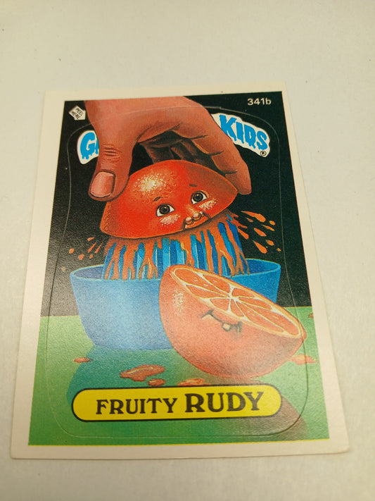 Garbage Pail Kids Fruity Rudy 341B Collectible Trading Card Vintage