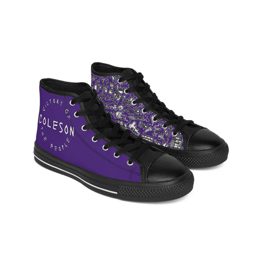 Purple High-top Sneakers - COLESON Merch by COLESON Hip Hop Artist