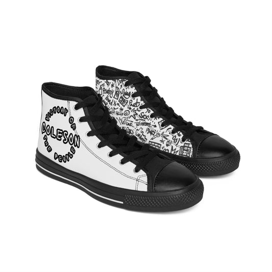 White High-top Sneakers - COLESON Merch by COLESON Hip Hop Artist