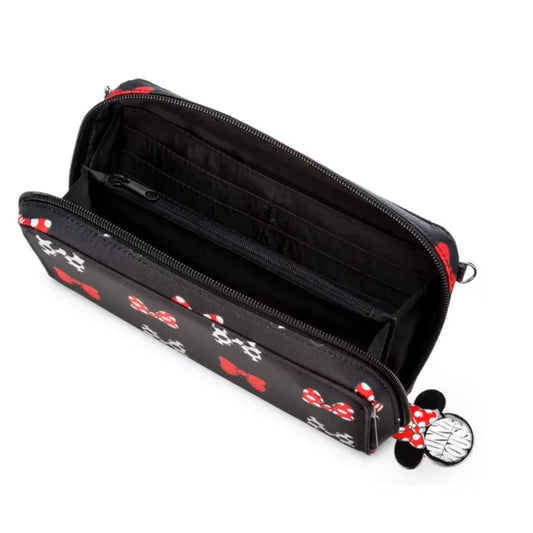 Disney Parks Minnie Mouse Bows Crossbody Wristlet Wallet