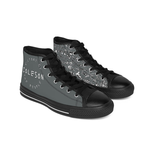 Dark Grey High-top Sneakers - COLESON Merch by COLESON Hip Hop Artist