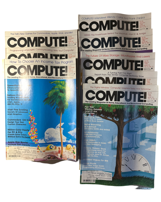 Compute! 1985-1986 Back Issue(s) C64 C128 VIC-20 Commodore 64 Magazine