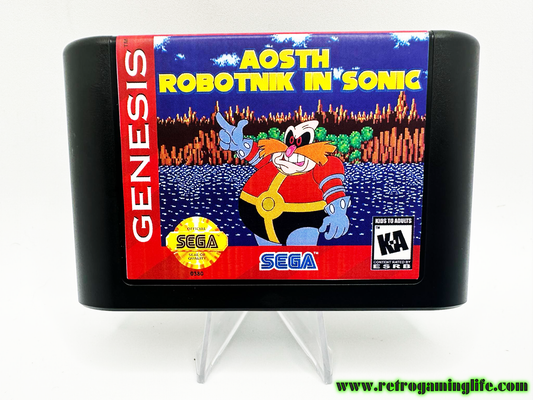 AOSTH Robotnik in Sonic – Sega Genesis Reproduction Cartridge