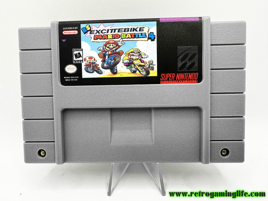 BS Excitebike: Mario Battle 4 (Super Nintendo, Reproduction Cartridge)