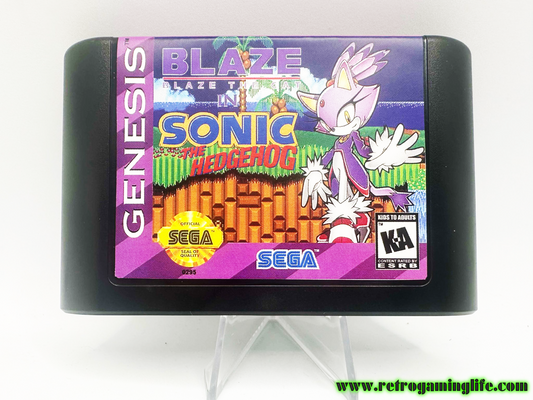 Blaze the Cat in Sonic the Hedgehog Sega Genesis Reproduction Cart