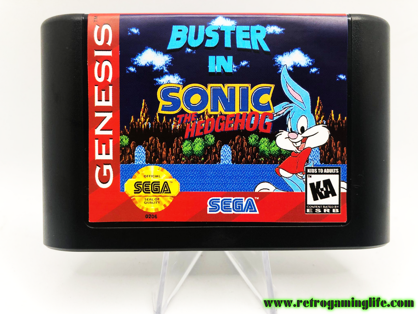 Buster Bunny in Sonic the Hedgehog Sega Genesis Repro Game Cart