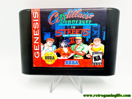 Cadillacs and Dinosaurs in Streets of Rage 2 Sega Genesis Video Game Cart