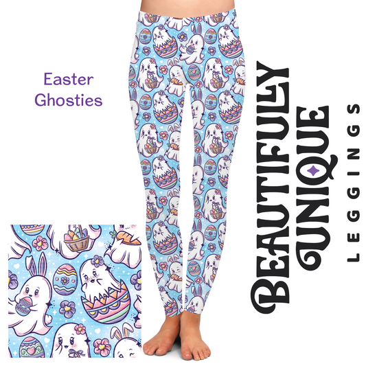 Easter Ghosties (Semi-Exclusive) - High-quality Handcrafted Vibrant Leggings