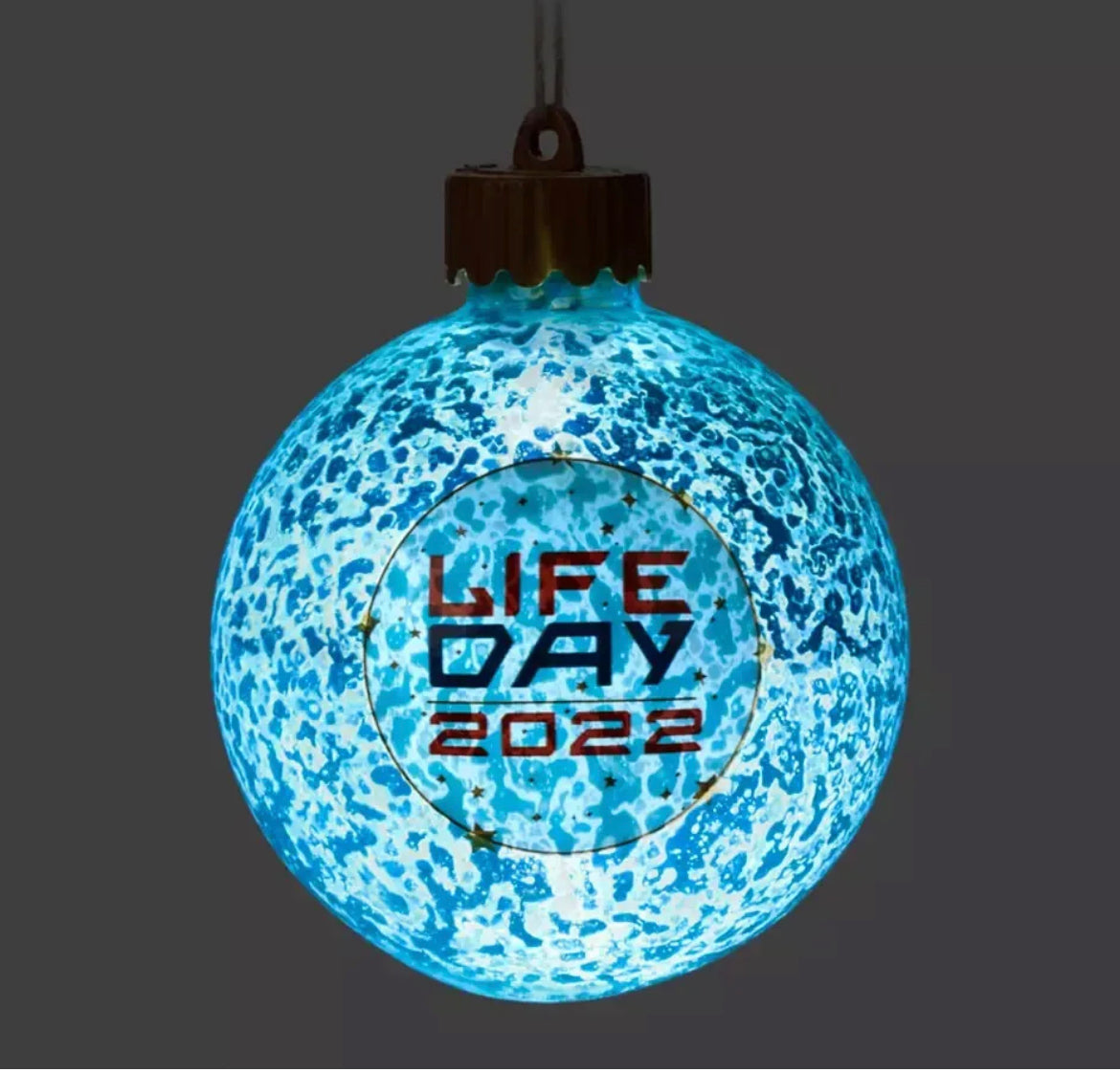 Disney Star Wars LIFE DAY 2022 Light-Up Orb Holiday Christmas Ornament