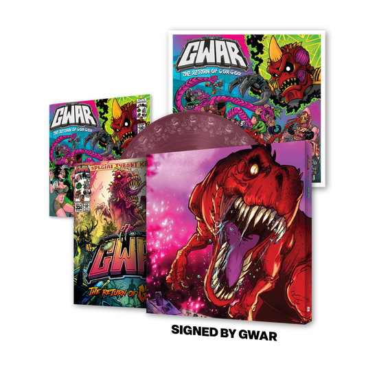 GWAR: 'The Return of Gor Gor' Signed Platinum Edition Comic Book + Vinyl LP (Limited Edition Fruit Punch)