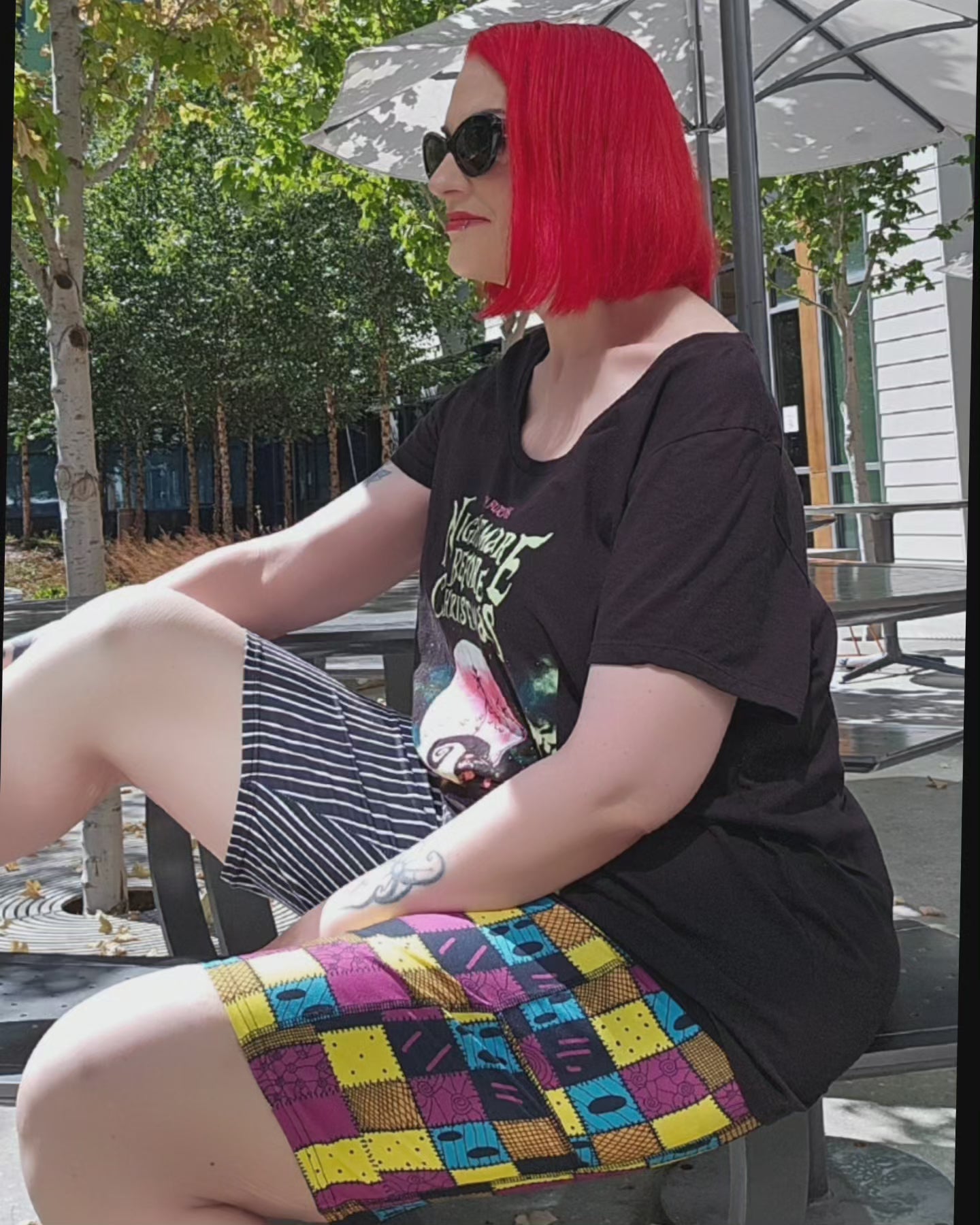 Jack & Sally Halloween Couple (Unique Exclusive) Pocket Biker Shorts - High-quality Handcrafted Vibrant Bike Shorts