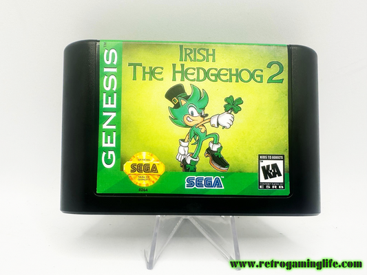 Irish the Hedgehog 2 Sega Genesis Repro Game Cart