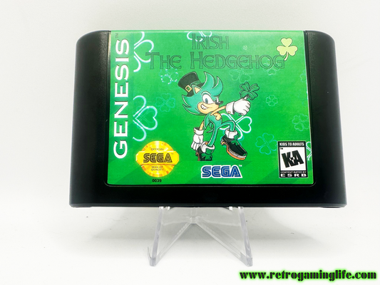 Irish the Hedgehog Sega Genesis Repro Game Cart
