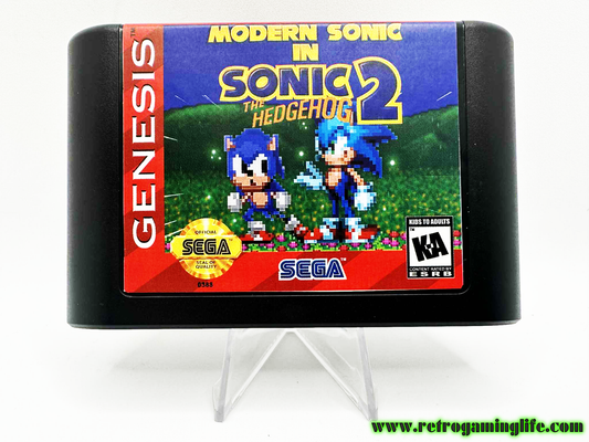 Modern Sonic in Sonic the Hedgehog 2 (Sega Genesis Repro)