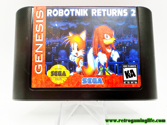 Robotnik Returns 2 Sega Genesis Video Game Cart