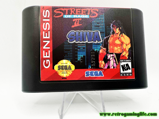 Streets of Rage 2: Shiva Edition (Sega Genesis Reproduction Cart)