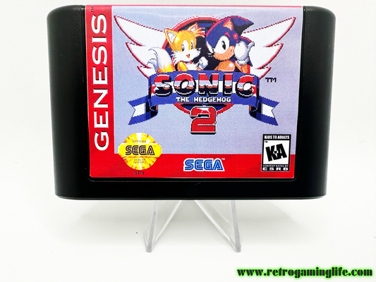 Sonic the Hedgehog 2: Dark Side – Custom Sega Genesis Reproduction Cartridge