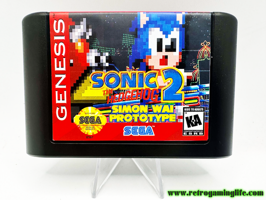 Sonic 2 Simon Wai Prototype Sega Genesis Video Game Cart