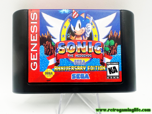 Sonic the Hedgehog – Sega Genesis Reproduction Cart (Anniversary Edition)