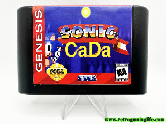 Sonic CaDa (Sega Genesis Reproduction Cart)