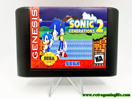 Sonic Generations 2 Sega Genesis Video Game Cart