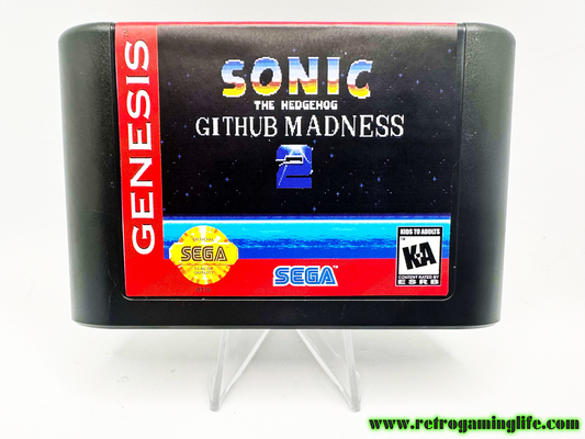 Sonic Github Madness 2 Sega Genesis Video Game Cart