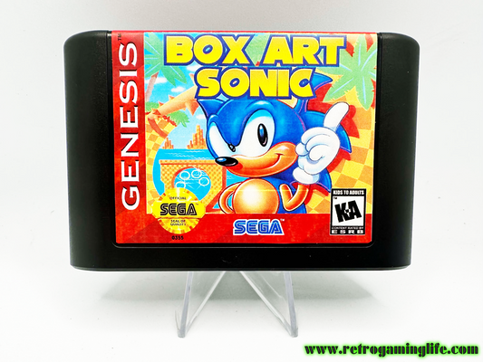 Box Art Sonic the Hedgehog Sega Genesis Video Game Cart