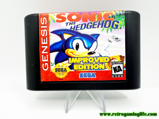Sonic the Hedgehog Improved Edition Sega Genesis Video Game Cart