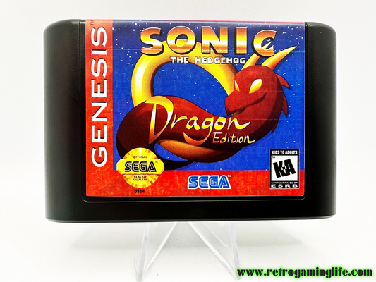 Sonic the Hedgehog Dragon Edition Sega Genesis Video Game Cart