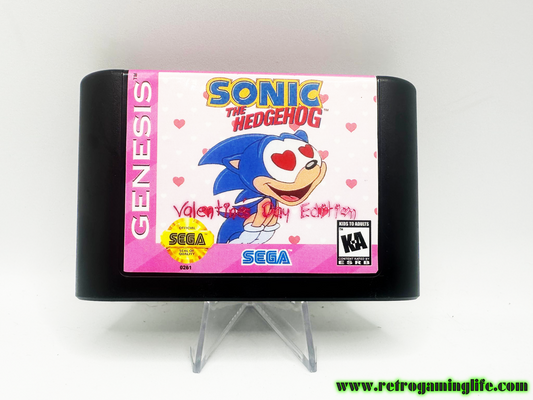 Sonic the Hedgehog Valentine's Edition Sega Genesis Repro Game Cart