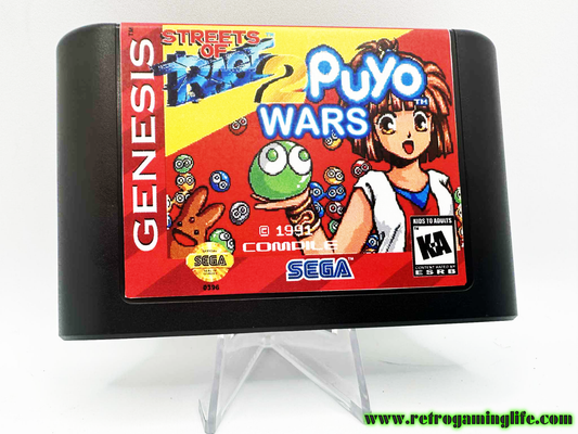 Streets of Rage 2: Puyo Wars (Sega Genesis Reproduction Cart)