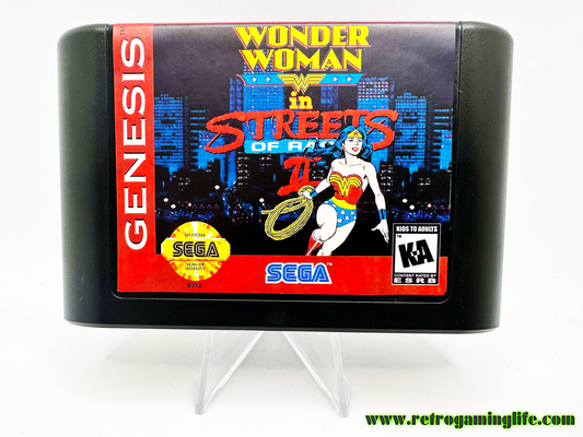 Wonder Woman in Streets of Rage 2 Sega Genesis Video Game Cart
