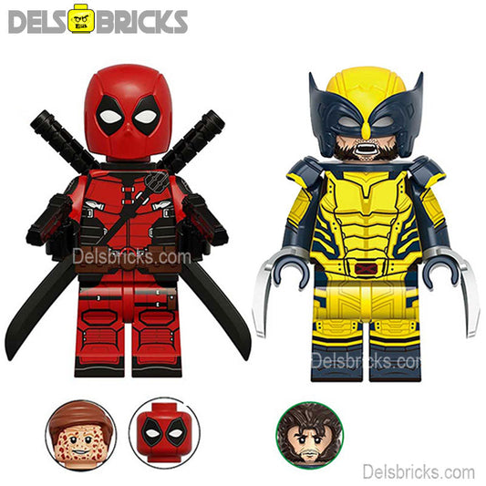 Deadpool & Wolverine SET OF 2 Marvel MCU Lego Minifigures Custom Toys New