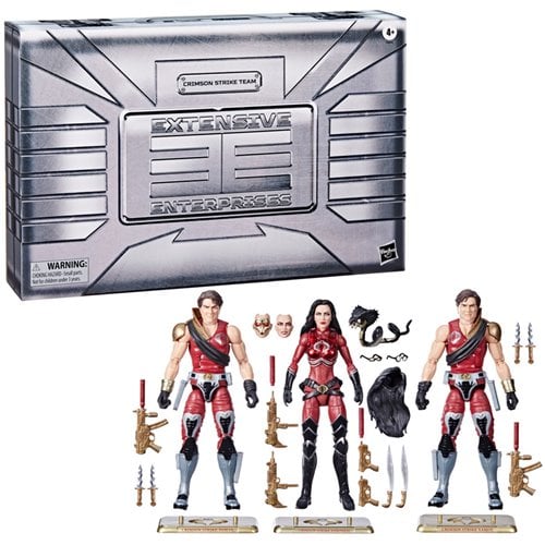 G.I. Joe Classified Series Crimson Strike Team Baroness, Tomax, & Xamot 6-Inch Action Figures