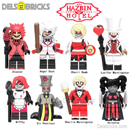 Hazbin Hotel Set of 8 Best Lego Minifigures Custom Toys