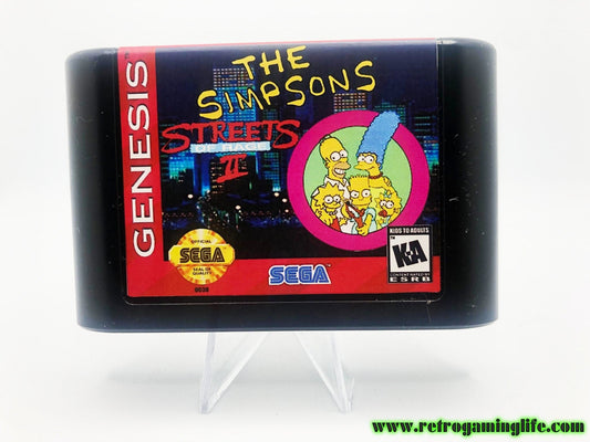 The Simpsons in Streets of Rage 2 Sega Genesis Beat 'em up Classic Game