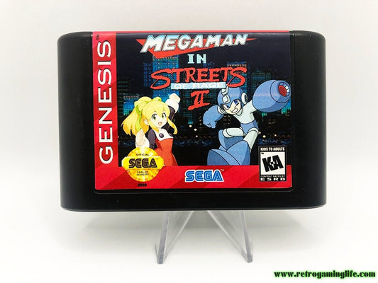 Mega Man in Streets of Rage 2 Sega Genesis Game