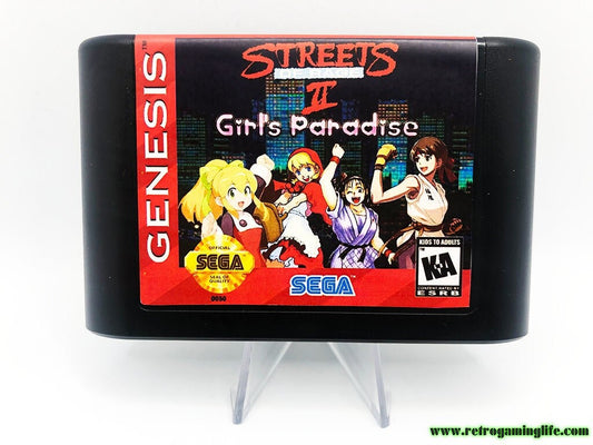 Girl's Paradise in Streets of Rage 2 Sega Genesis Beat 'em Up Repro Game