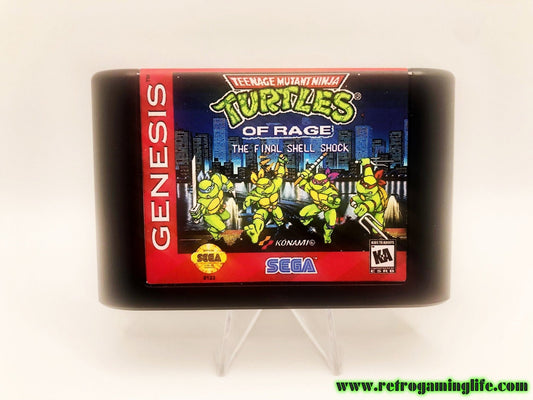 TMNT of Rage The Final Shellshock Beat 'Em Up Sega Genesis Cart Game
