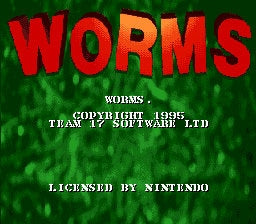 Worms SNES Game Cart Repro